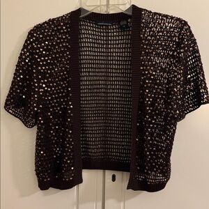 Y2K Vintage Moda international for Victoria's secret silk sequin bolero size M